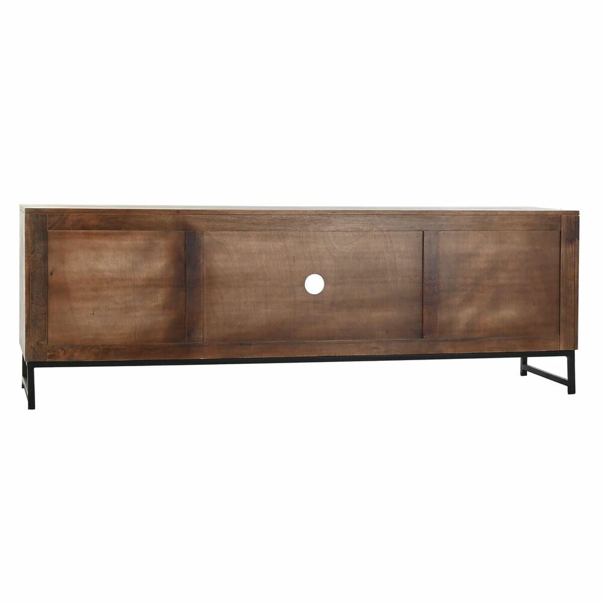 Mueble de TV DKD Home Decor 180 x 40 x 60 cm Negro Metal Blanco Madera de mango - 3