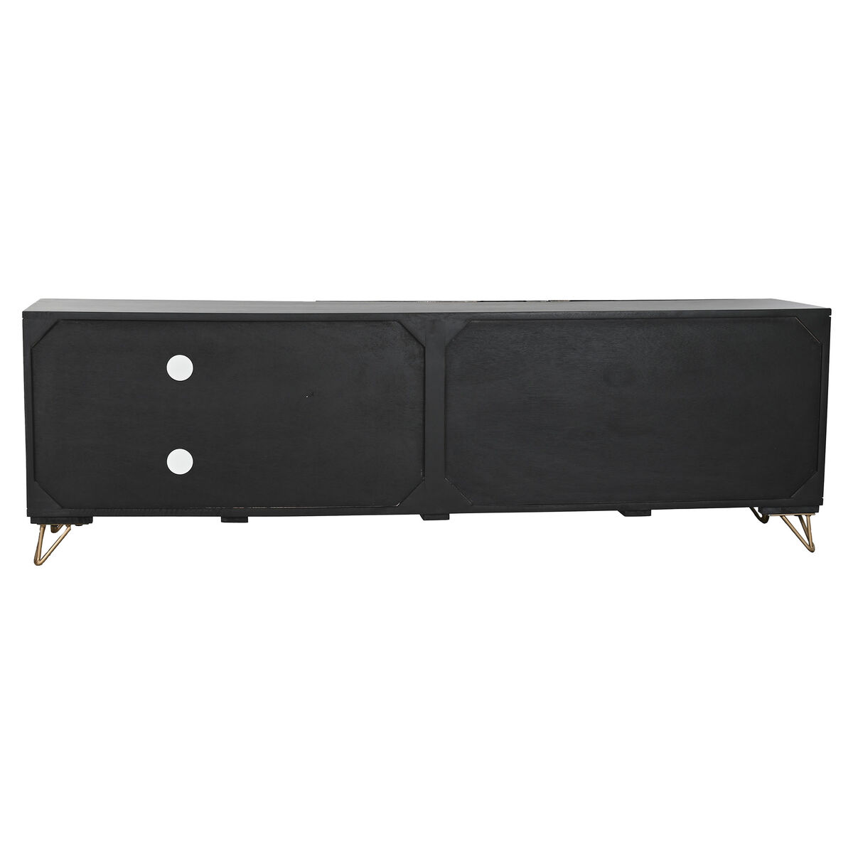 Mueble de TV Home ESPRIT Negro Metal Madera de mango 160 x 40 x 50 cm - 2
