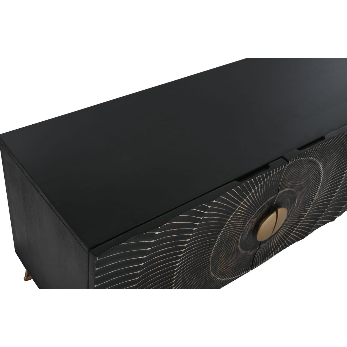 Mueble de TV Home ESPRIT Negro Metal Madera de mango 160 x 40 x 50 cm - 5